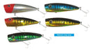 Jarvis Walker 65mm Popper Lure Pack - 5 Pack of Hard Body Fishing Lures