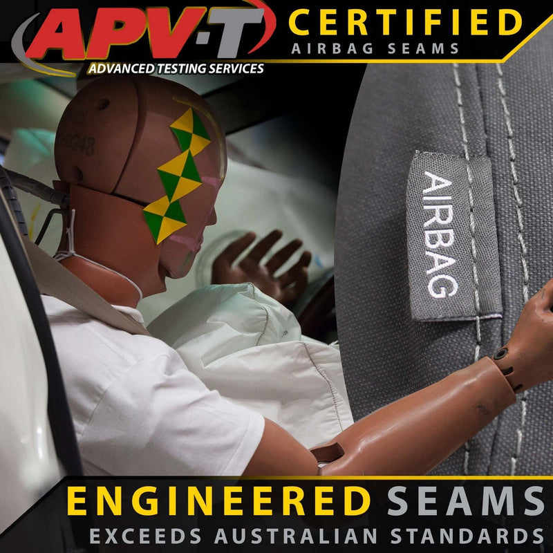 Volkswagen Amarok 2H (Cloth Seats) Retro Canvas 2x Front Seat Covers (In Stock)