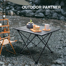 Portable Folding Camping Table Aluminum Black
