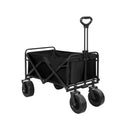 Lambu Garden Camping Trolley Outdoor Garden Wagon Cart Folding Widen Picnic Black
