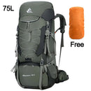 75L Camping Backpack  Waterproof Rucksack Green