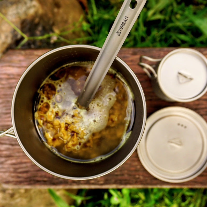 TERRAN Titanium Pot with Long Handle 1100ml