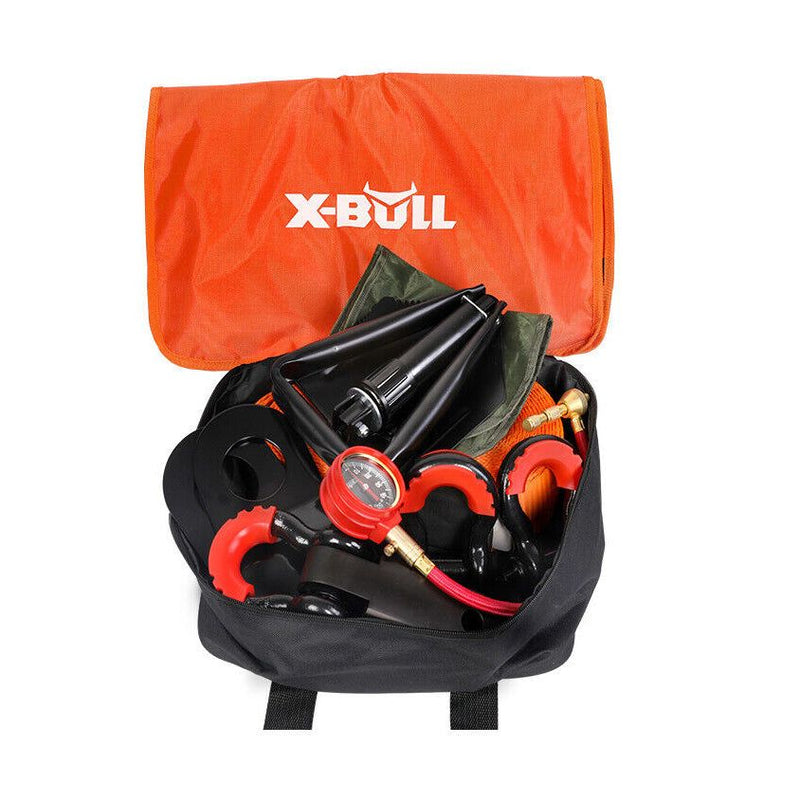 X-BULL Winch Recovery Kit 11PCS 4WD 4x4 Pack Off Road Snatch Strap Essential