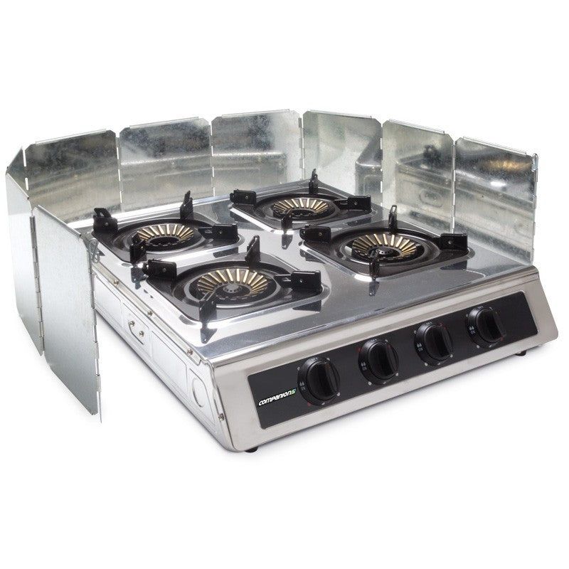 Companion Double Deflector Windshield For Portable Camping Stove