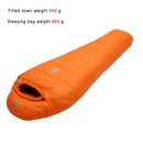 Goose Down Mummy Sleeping Bag Orange