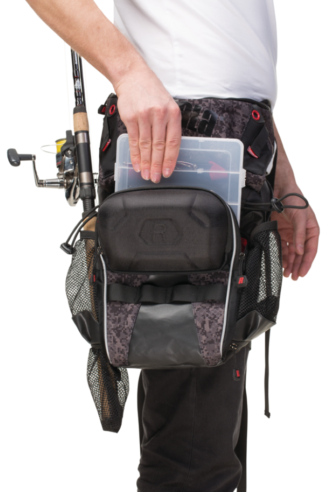 Rapala Urban Hip Pack - Fishing Bag with Twin Rod Holders and Tool Attachments
