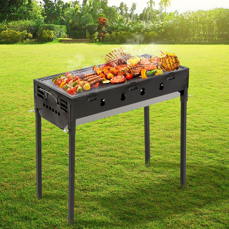Moyasu Charcoal BBQ Grill Mesh Plate Set Folding Camping Picnic Outdoor Barbecue