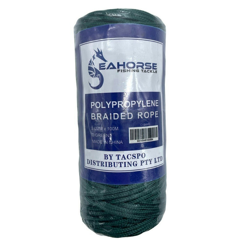 100m Roll of Seahorse 2.0mm Braided Nylon VB Cord-Dark Green Venetian Blind Cord