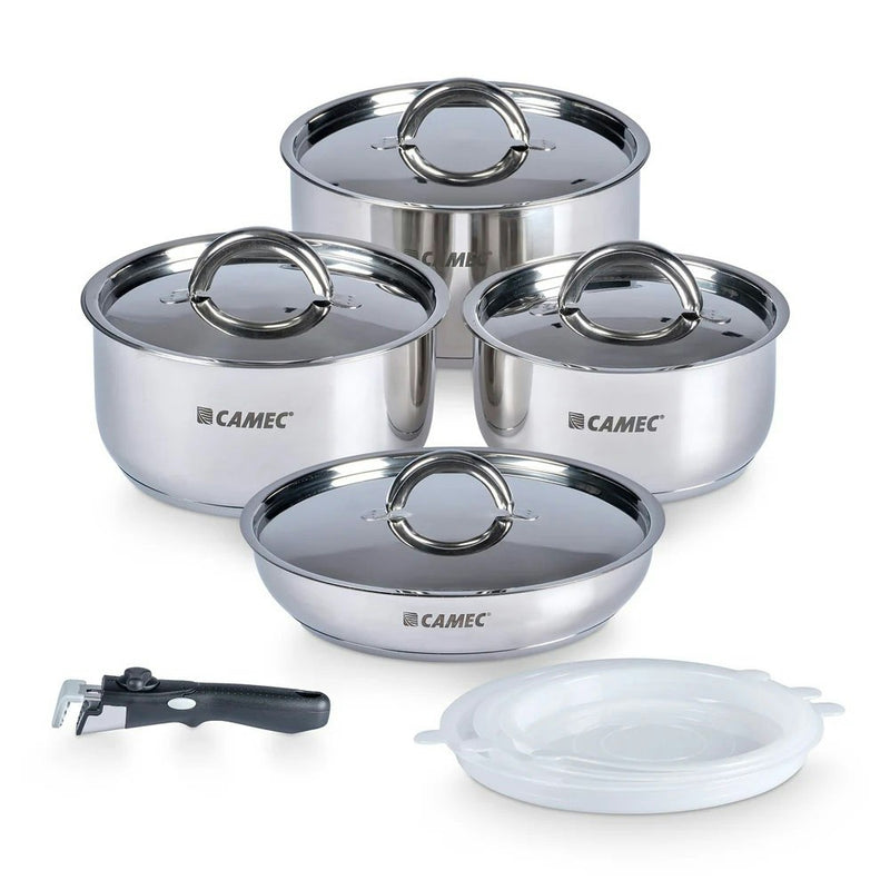 Camec Spacesaver Pots & Pan - Stainless Steel Cookware Set