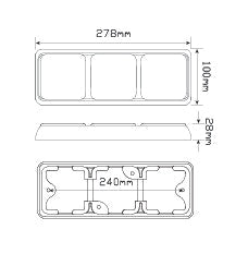 LED Autolamps 80BARR Stop/Tail/Indicator 12 Volt, Blister