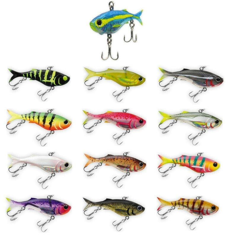 60mm TT Lures 6gm Quake Soft Vibe Fishing Lure Rigged with 4X Strong Trebles