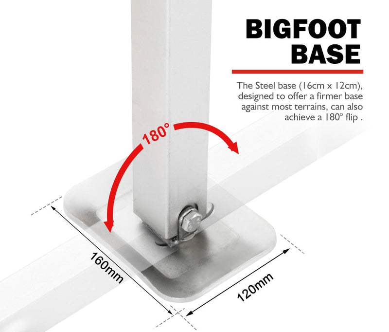 2x 400MM Corner Legs Drop Down W/Handle Steel Base 1200LBS