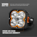LIGHTFOX Cygnus Pair 5inch Osram LED Pod Lights 1Lux@651m 14,106Lumens