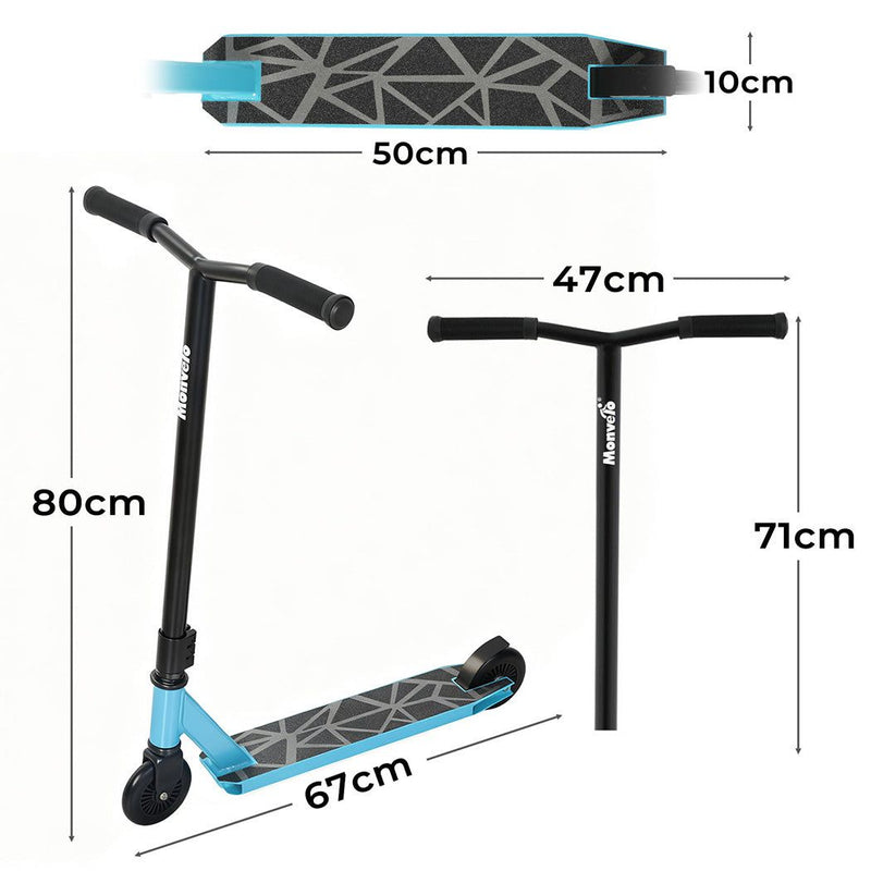 Monvelo Stunt Scooter for 8+ Kids Adult 360° Freestyle Trick Scooter Max 100kg