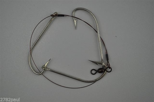 Wilson Mackerel Fishing Rig 3x6/0 Hook-Setup - 60lb Multi Strand Wire