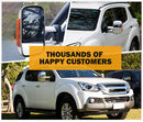 Pair Chrome Extendable Towing Mirrors Gen1 for Isuzu MU-X MY2013-MY2019