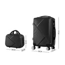 Slimbridge 2Pcs Luggage Suitcase Trolley Set Travel TSA Lock Storage Hard Case