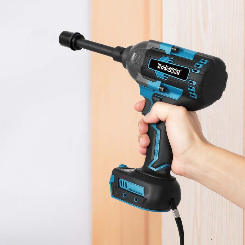 Traderight 21V Brushless Impact Wrench 1/2" Rattle Gun 2×4.0Ah 1200Nm Kit Set