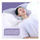 Butterfly-Shaped Memory Foam Pillow Slow Rebound Cow Horn Design Grey
