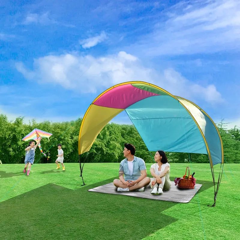 Rainbow Suncover Beach Tent - Patented Design, 10.5' x 11.5', Fits 4-6 Adults