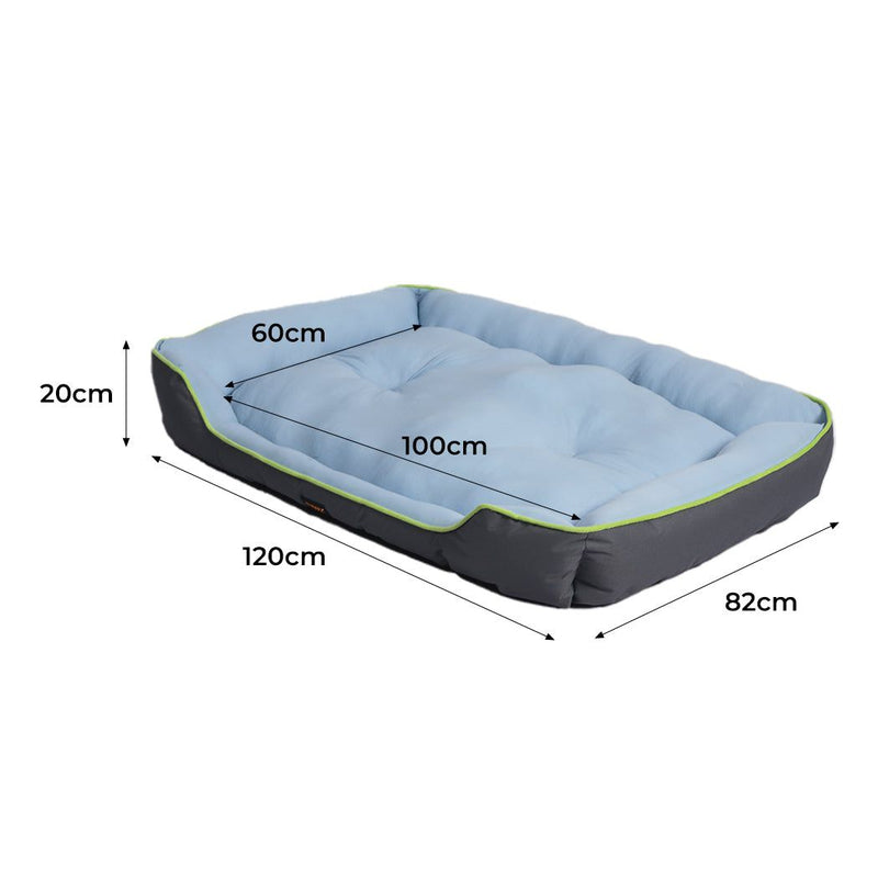 Pawz Pet Cooling Bed Sofa Mat Bolster Insect Prevention Outdoor Summer XXL Grey