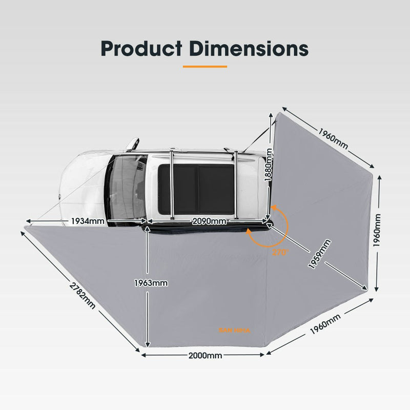 San Hima 270 Degree Free-Standing Awning 600D Double-Ripstop