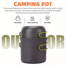 Camping Cookware Set with Foldable Pot & Skillet