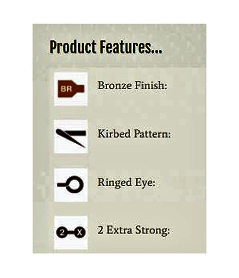 1 Box of Mustad 4190 Bronze Kendal Kirby Fishing Hooks