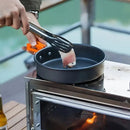 Stainless Steel Firewood Stove with Chimney - Outdoor Portable Camping Heater