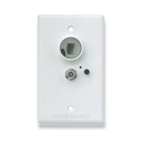 Winegard 12v White Wall Plate Power Supply, 2 Way, Cable Input