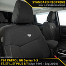 Nissan Patrol GU Wagon Series 1-3 ST, ST-L, ST Plus & Ti GP4 Neoprene 2x Front Seat Covers