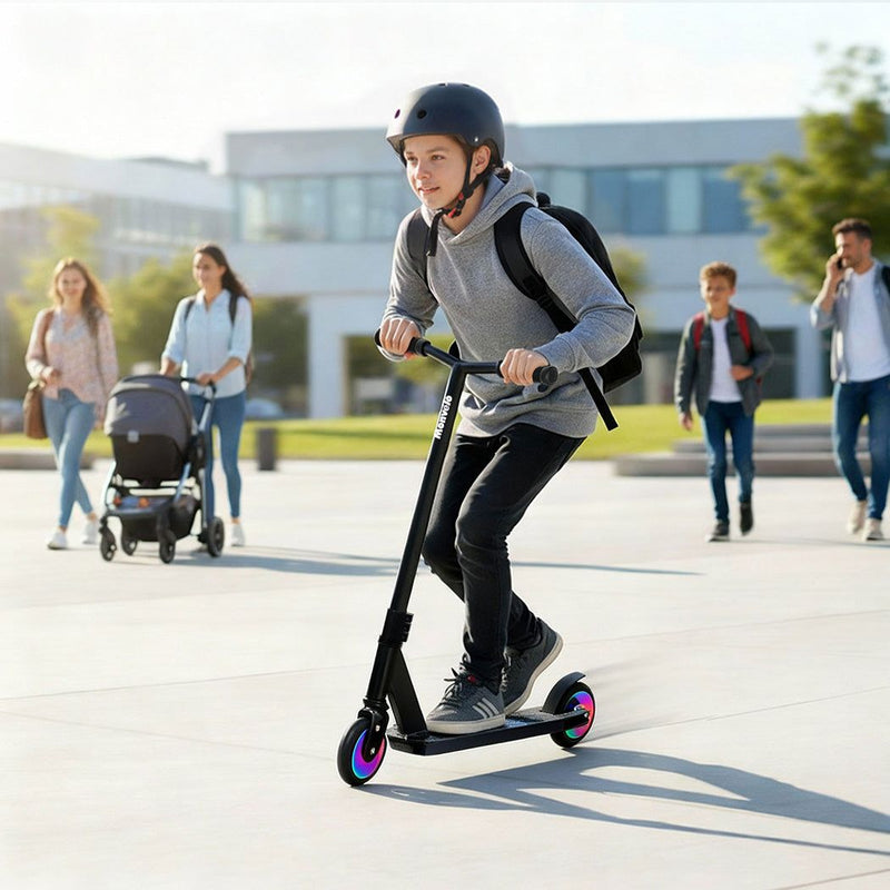 Monvelo Stunt Scooter for Kids Adult 360°Freestyle Trick  Portable Scooter Black
