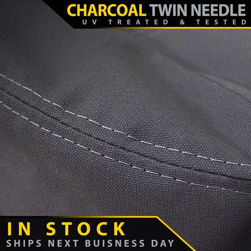 Volkswagen Amarok 2H (Leather Seats) Retro Canvas 2x Front Row Seat Covers (In Stock)