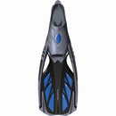 Mirage Platinum Mask Snorkel and Fin Set with Tempered Glass Lens Blue