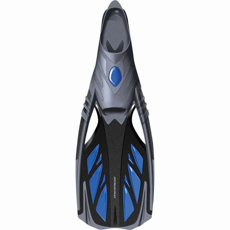 Mirage Platinum Mask Snorkel and Fin Set with Tempered Glass Lens Blue