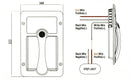 COAST RV - Replacement CAMEC Style 12V Grab Handle Entry Light | Amber & White - White