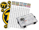 TT Fishing Jighead Identification Label Stickers For Tackle Tray Organisation
