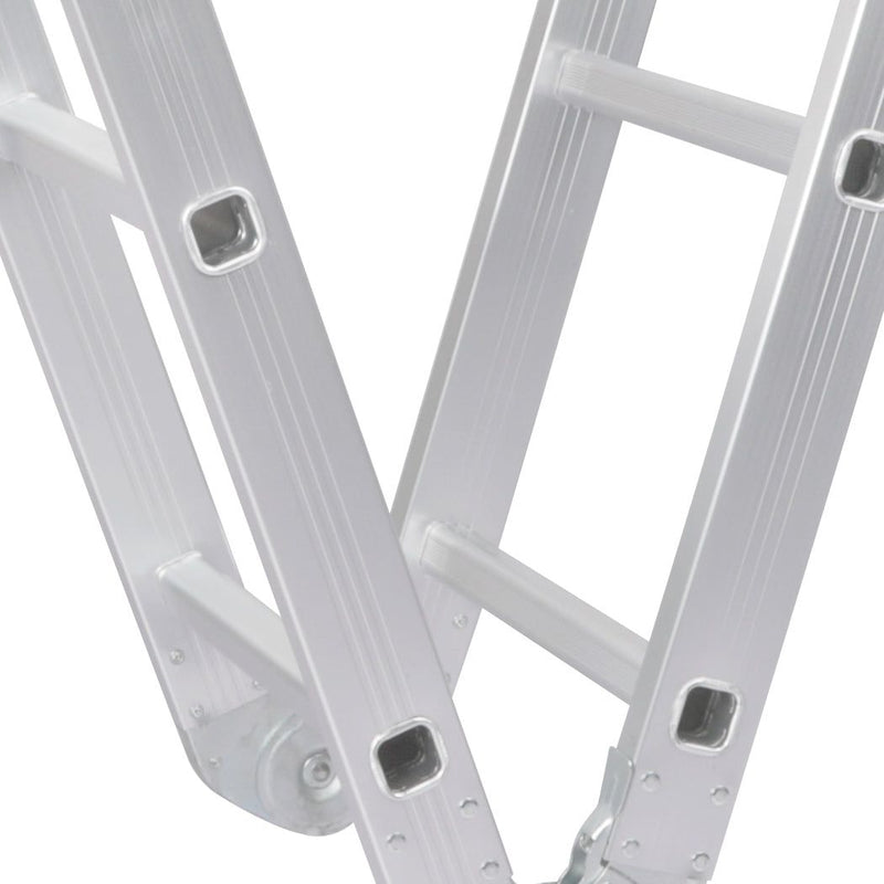 Traderight Multi Purpose Ladder Aluminium Folding Platform Extension Step 4.7m
