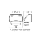 Narva 91674-9 9-33V MDL16 5 LED Licence Plate Lamp 9m Cable with Black Housing