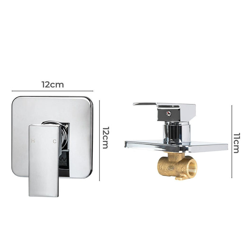 Dutxa Brass Shower Mixer Tap Cold Hot Bathroom Laundry Faucet Valve Chromed