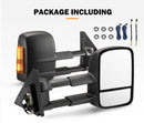 San Hima Pair Extendable Towing Mirrors Gen1 Fit Mitsubishi Pajero 2001-2015