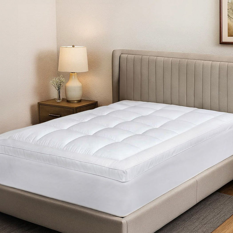 Dreamz Bedding Mattress Topper Pillowtop Cover Protector Machine Washable Single