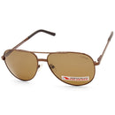 North Beach Fugu Brown Metal/Brown Polarised Unisex Sunglasses