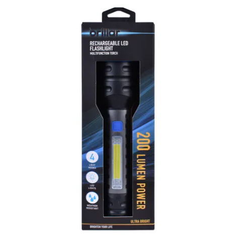 BRILLAR RECHARGEABLE LED FLASHLIGHT