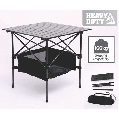 Black Portable Folding Compact Camping Picnic Table