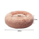 Pawz Pet Bed Cat Dog Donut Nest Calming Kennel Cave Deep Sleeping Pink XXL