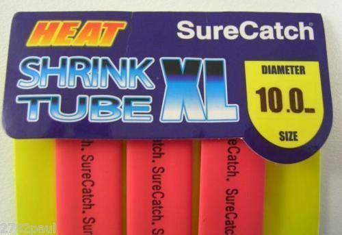 1 Packet of Red SureCatch Fishing Heat Shrink Tube - Wire Cable Sleeve Tubing
