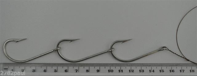 Wilson Heavy Duty Mackerel Fishing Rig 3x6/0 Hook-Set Up-69lb Single Strand Wire