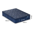DreamZ Spring Mattress Bed Euro Top Pocket Spring Medium Firm Foam 30cm Double