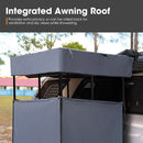 San Hima Camping Shower Tent Awning Fold-Out & 8L Gas Hot Water Heater